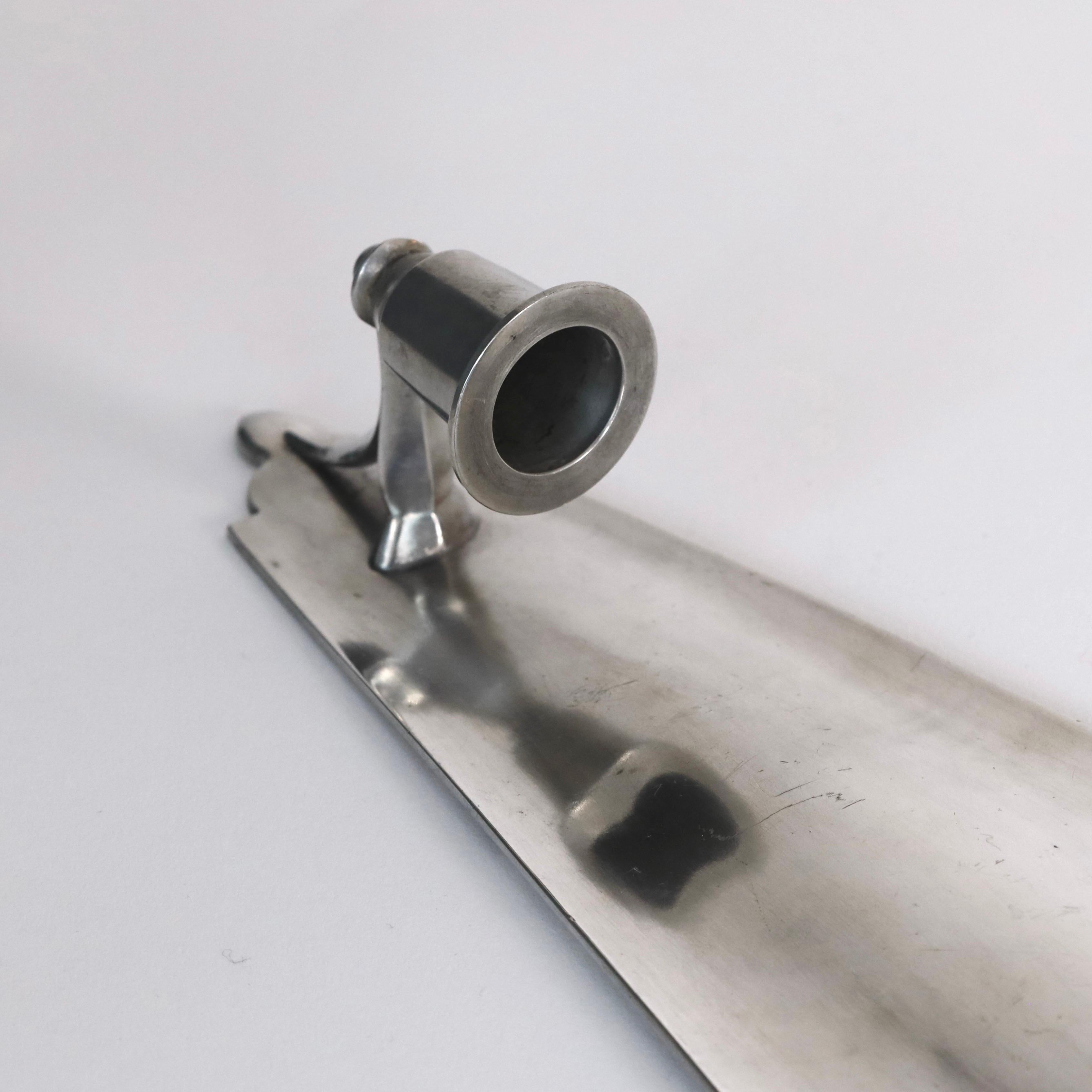 Set of Pewter Candle Sconces by Just Andersen, 1920s, Denmark For Sale 3