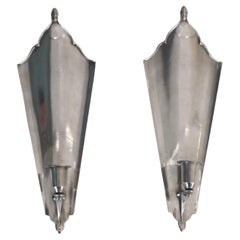 Set of Pewter Candle Sconces by Just Andersen, 1920s, Denmark
