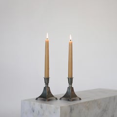 Set of Pewter Candlesticks by Just Andersen, 1920s, Denmark