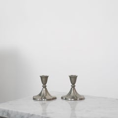 Set of Pewter Candlesticks by Just Andersen, 1920s, Denmark