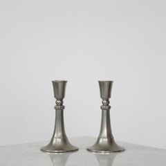 Set of Pewter Candlesticks by Just Andersen, 1920s, Denmark