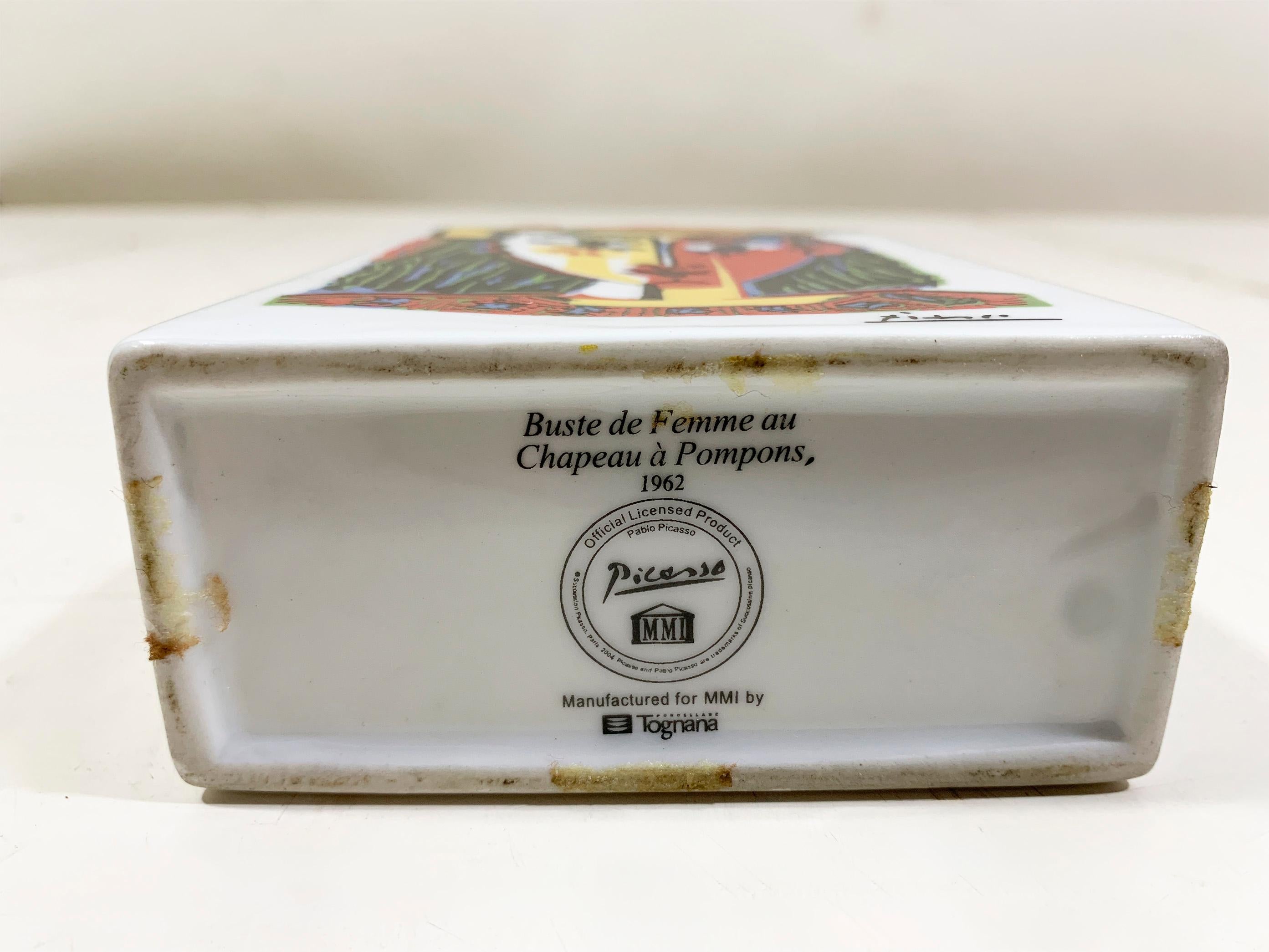 Set of Picasso Licensed Tognana Porcelain Bottle and Vase, for MMI, Italy For Sale 12