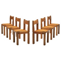 Set of Pierre Chapo 'S11' Chairs in Cognac Leather