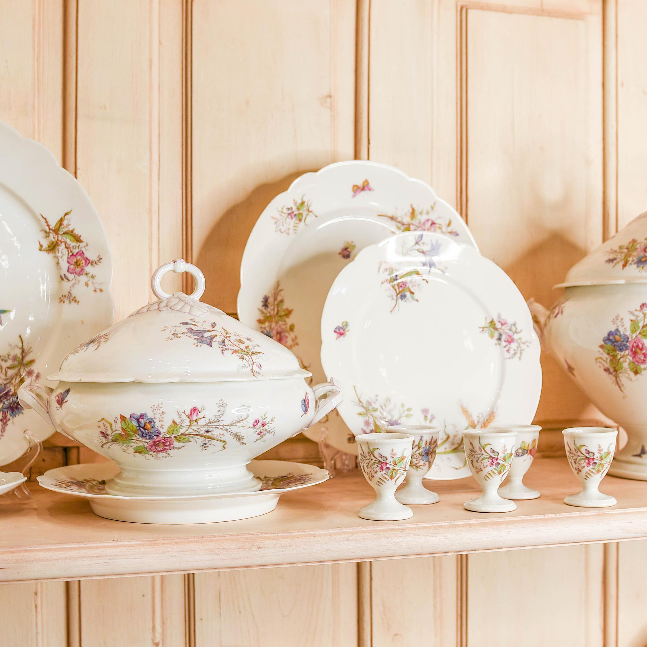 French Set of Pilivuyt Porcelain Tableware For Sale