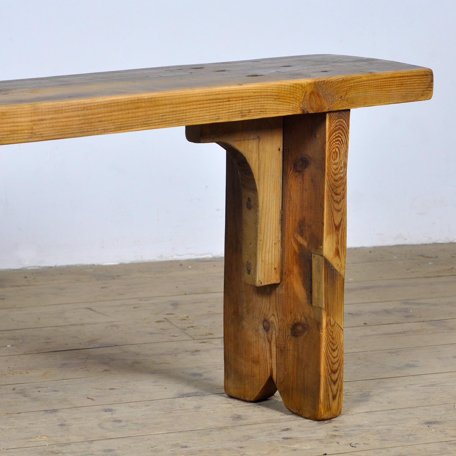 Mid-20th Century Set Of Pine Benches, Circa 1960 For Sale