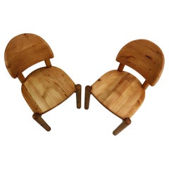 Set of solid Pine Midcentury Dining Chairs by Rainer Daumiller