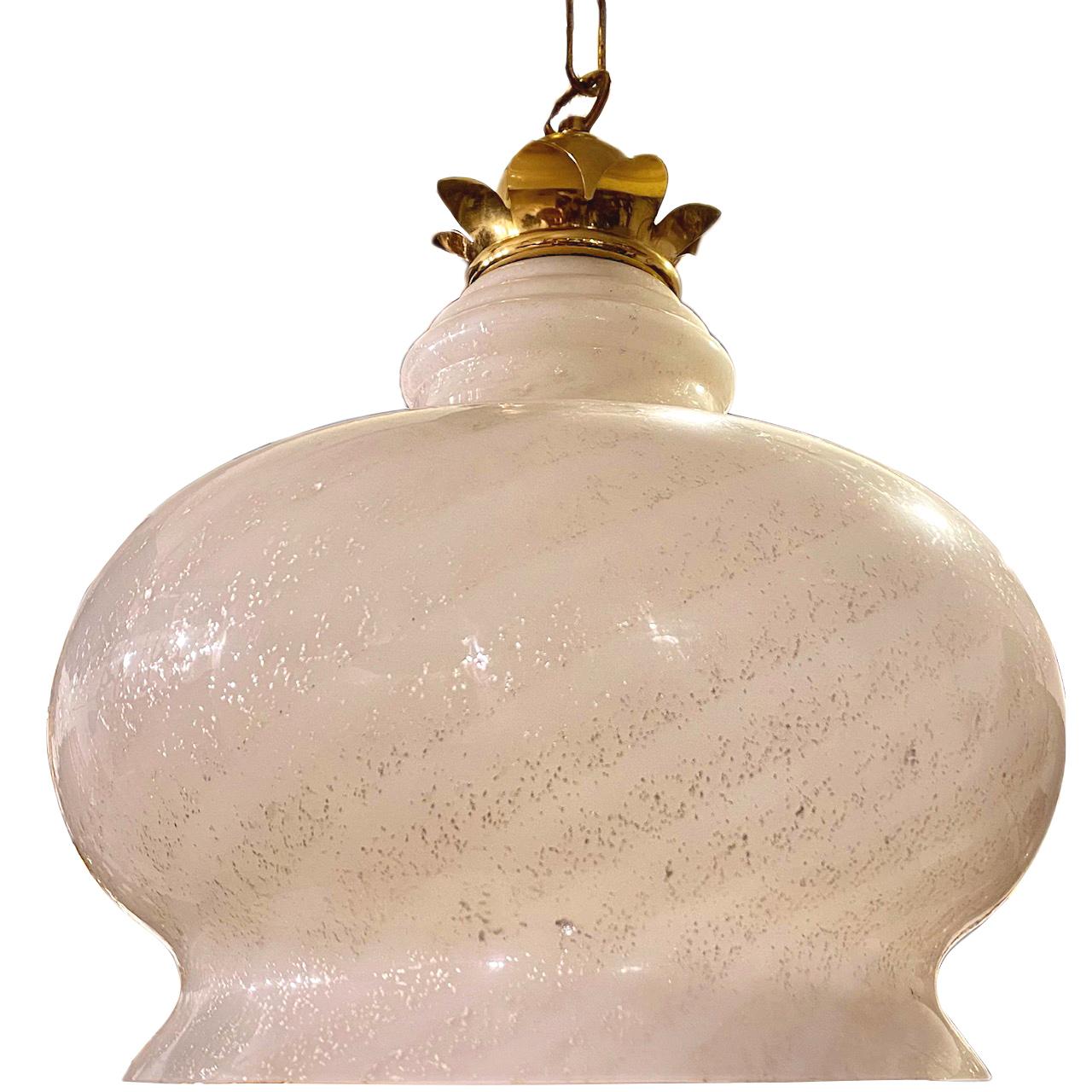 Italian Set of Pink Murano Glass Pendant Fixtures, Sold Individually For Sale
