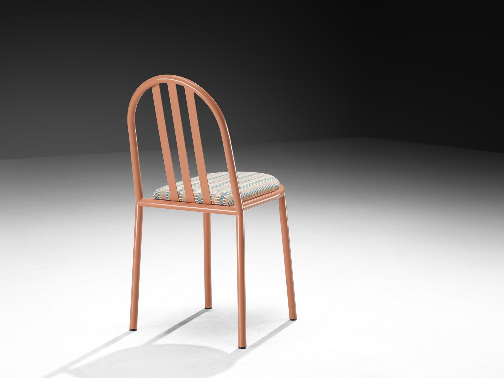 Set of Pink Tubular Steel Chairs by Robert Mallet-Stevens For Sale 5