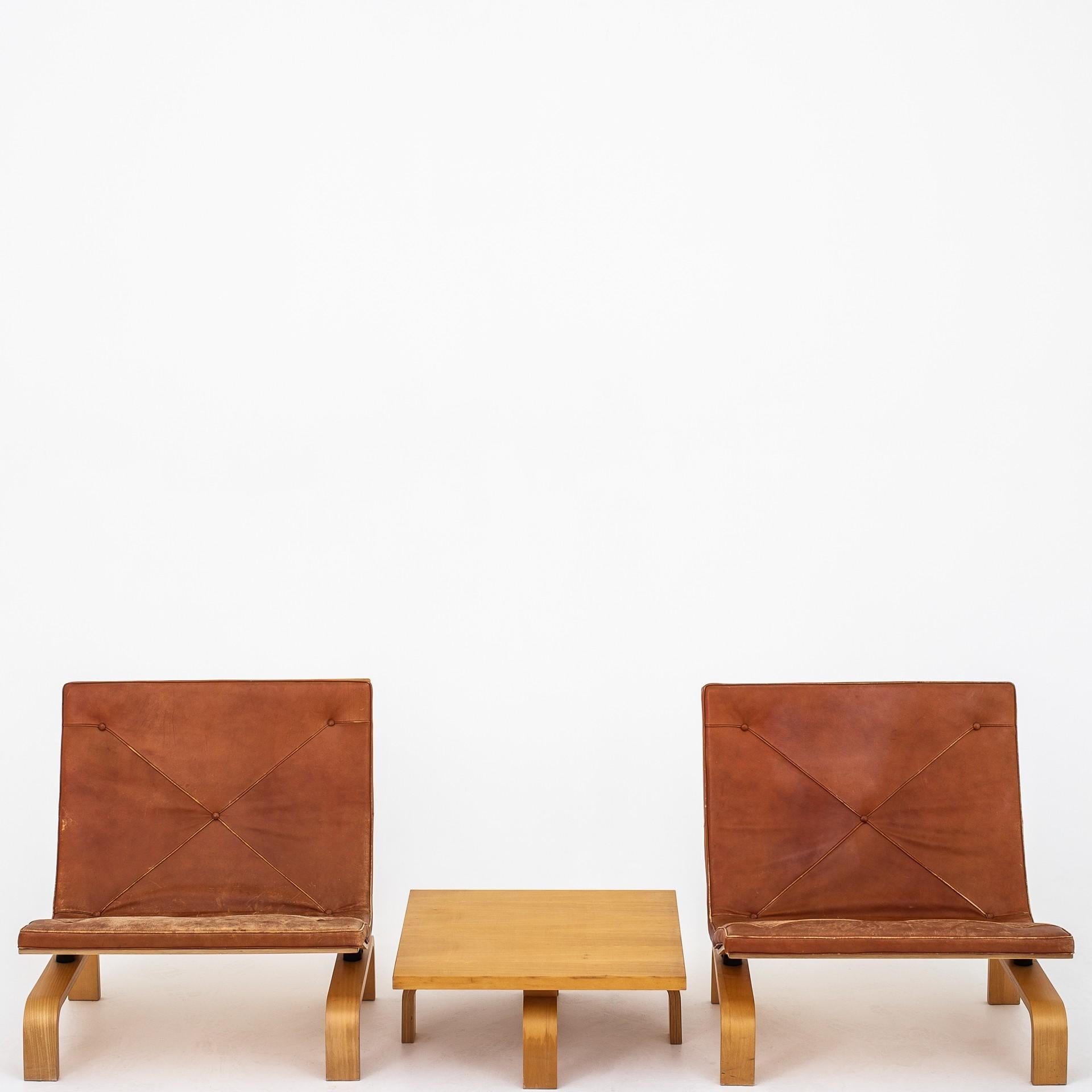Set of PK 27 Chairs and Table by Poul Kjærholm.  1