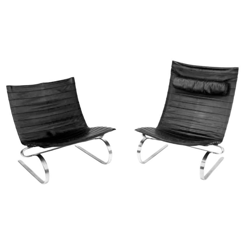 Set of PK20 Chairs by Poul Kjaerholm For Sale