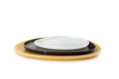 Plates Platters Serveware Set White Orange Onyx Grey Stone Marble Hand-carved