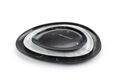 Plates Serveware Platters Black Marquina White Statuary Marble Handmade Italy