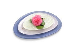 Plates Platters Serveware Set of 3 Green Pink Onyx Blue Azul Marble Hand-carved