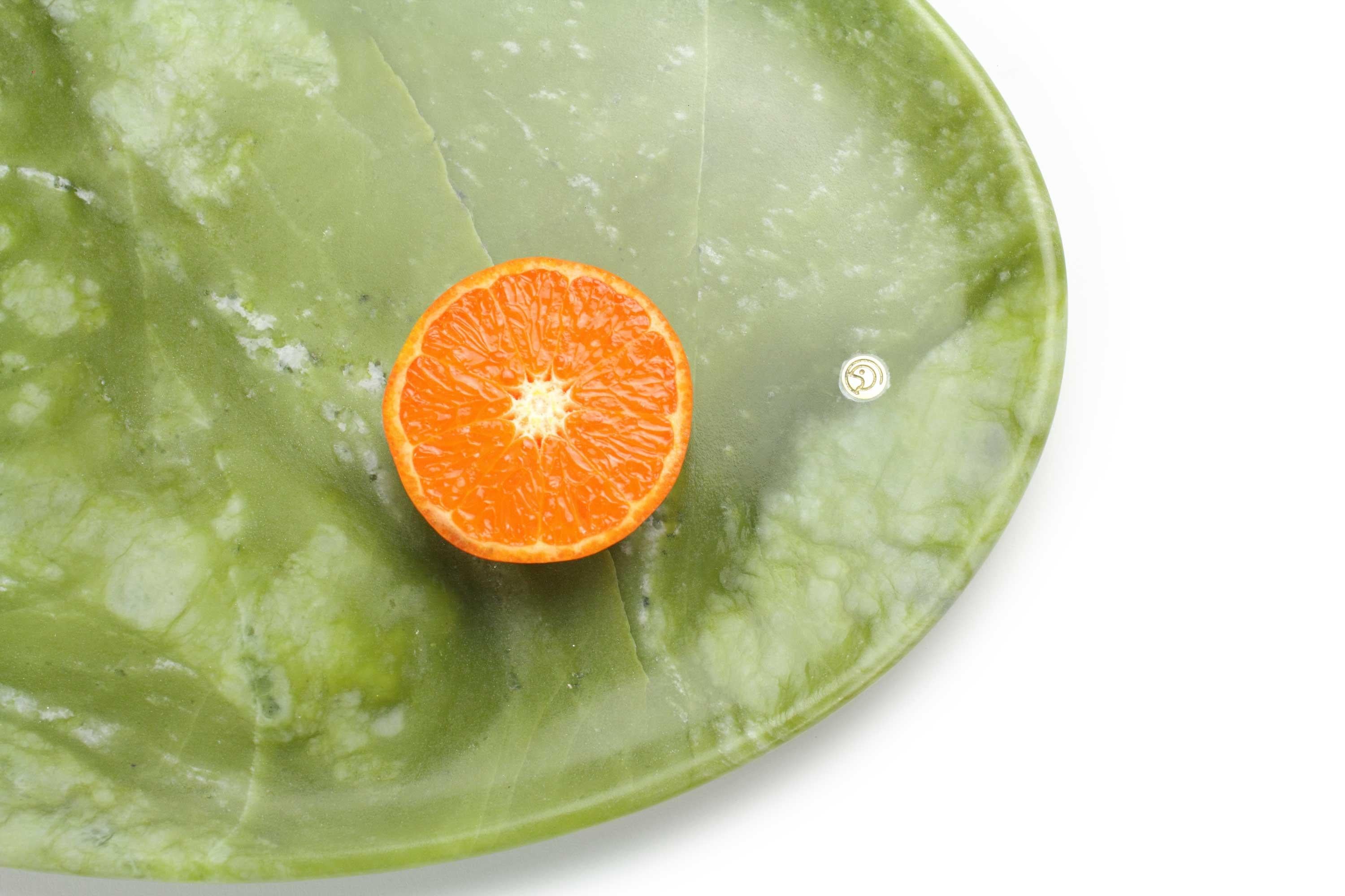 Platos Bandeja Juego de Servir Mármol Verde y Gris Tallado a Mano Coleccionable Italia en venta 1
