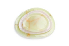 Plates Platters Serveware Set Solid Green Pink Onyx Marble Hand-carved Italy