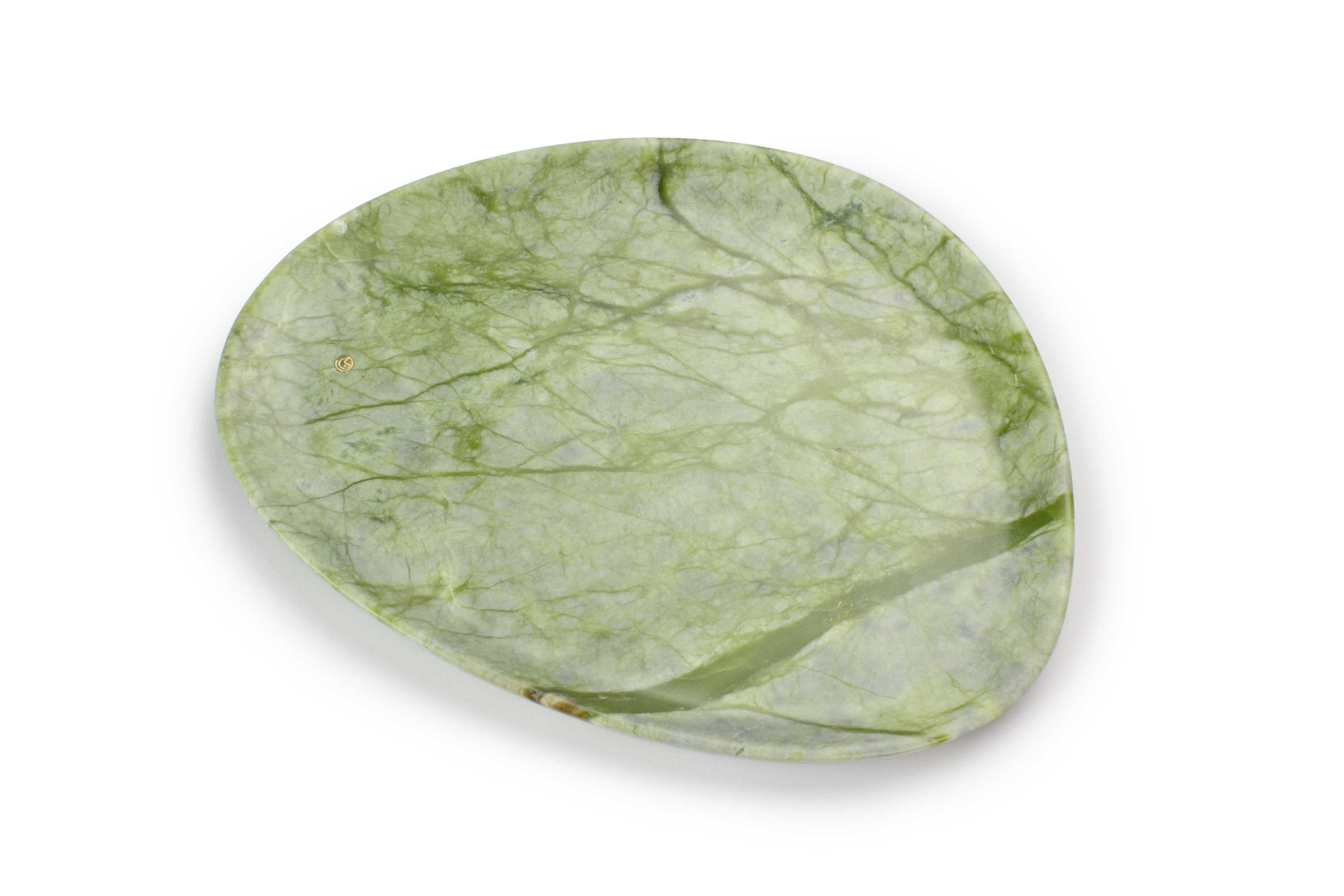 Platos Bandejas Vajilla Sólido Ónice Verde Ming Mármol Tallado a Mano Italia Italiano en venta