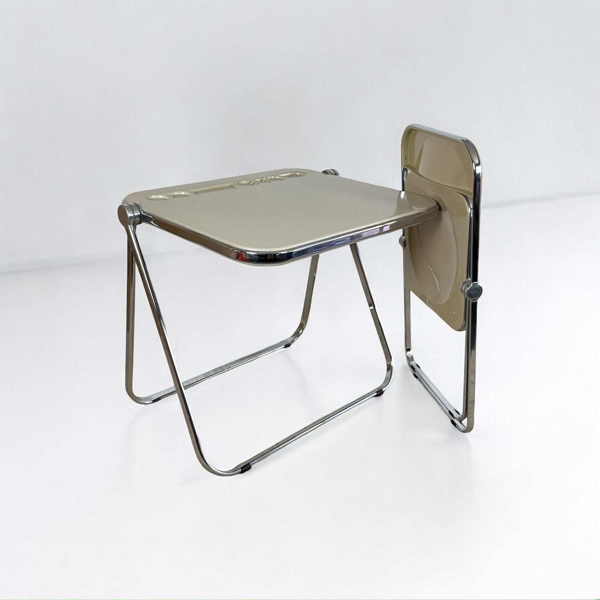 Set of Platone Foldable Desk & Plia Chair by G.Piretti for Anonima Castelli For Sale 1