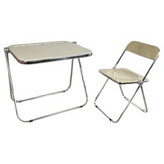 Set of Platone Foldable Desk & Plia Chair by G.Piretti for Anonima Castelli