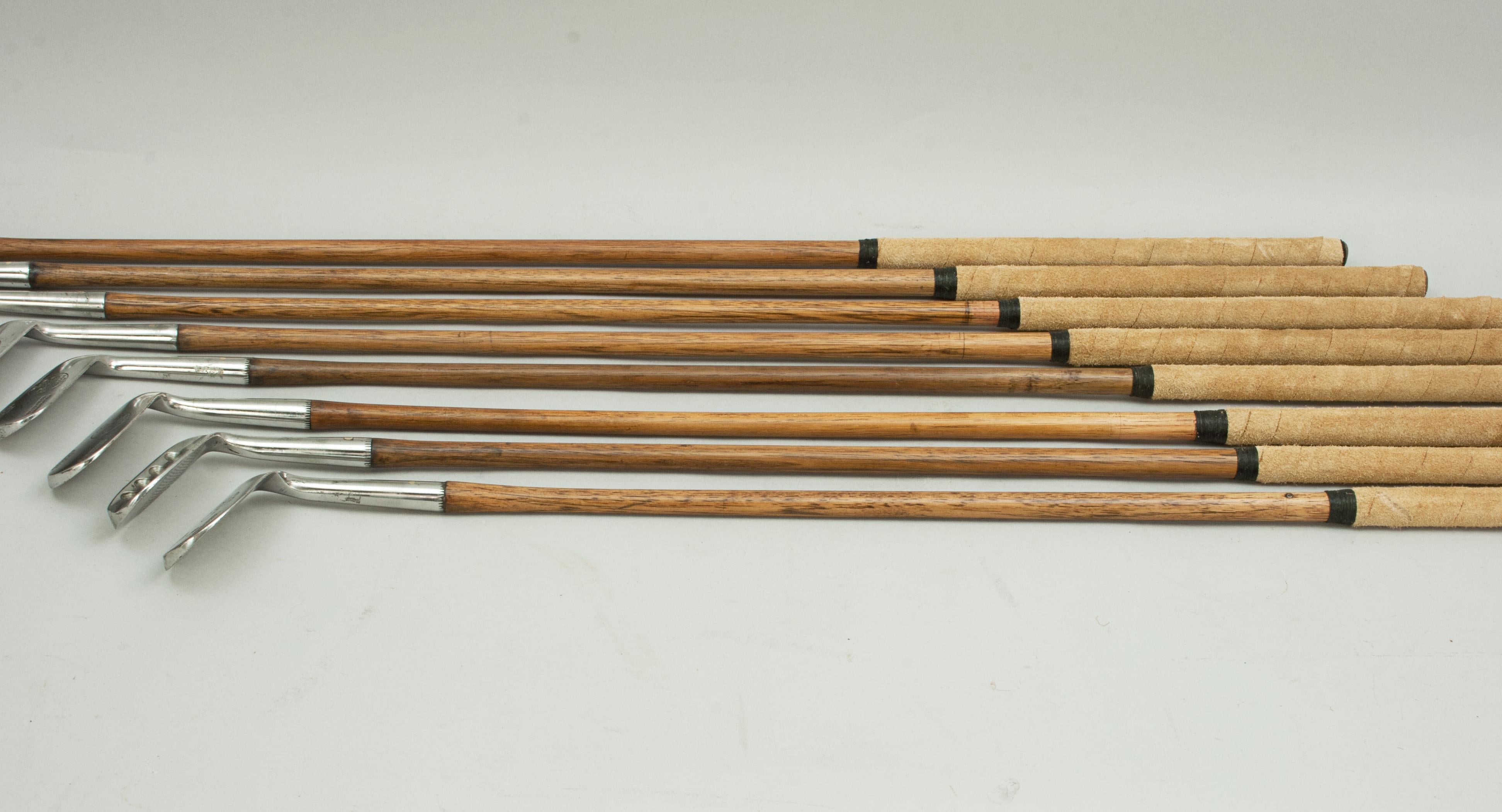 Set of Playable Hickory Golf Clubs 1