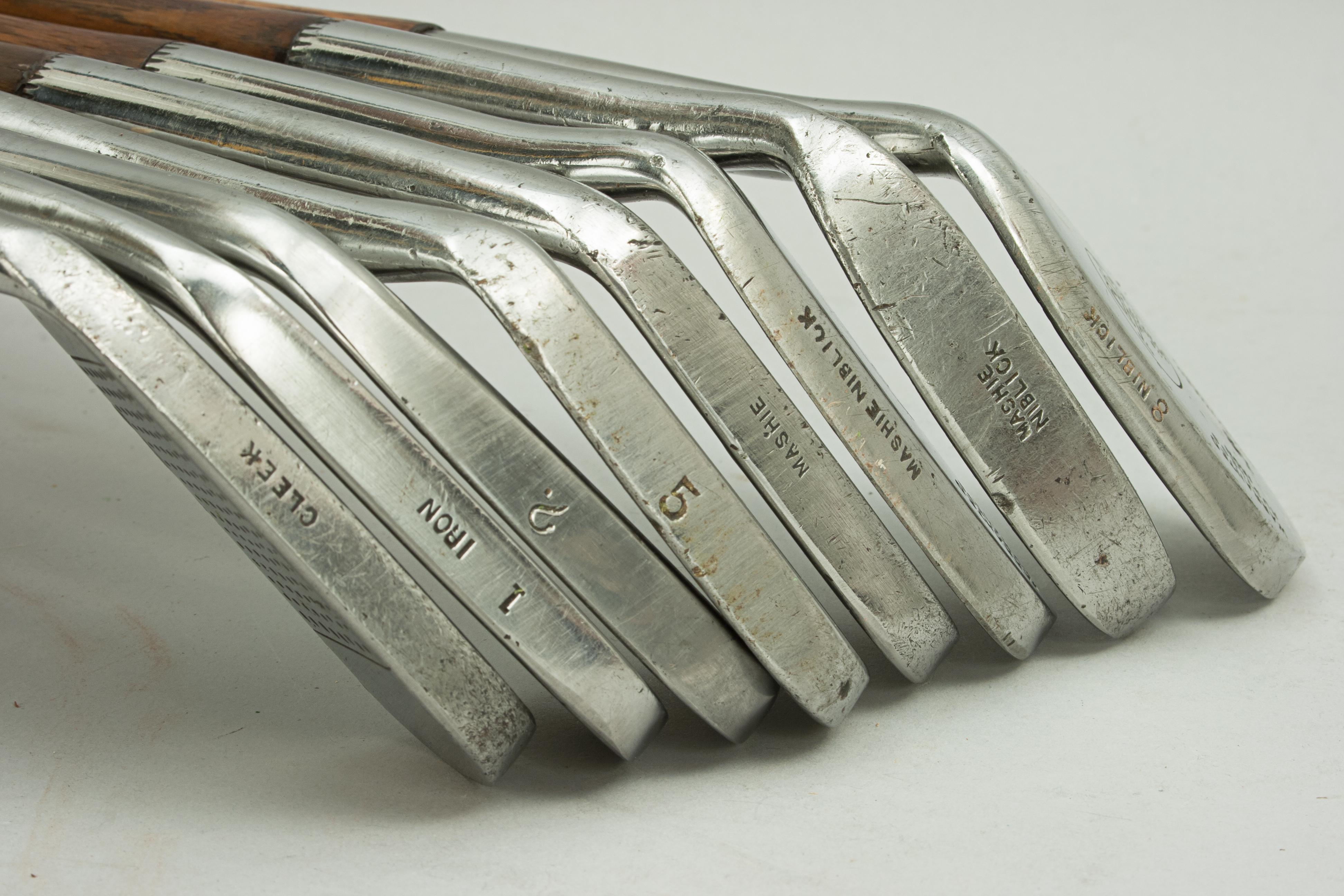 Early 20th Century Set of Playable Hickory Golf Clubs