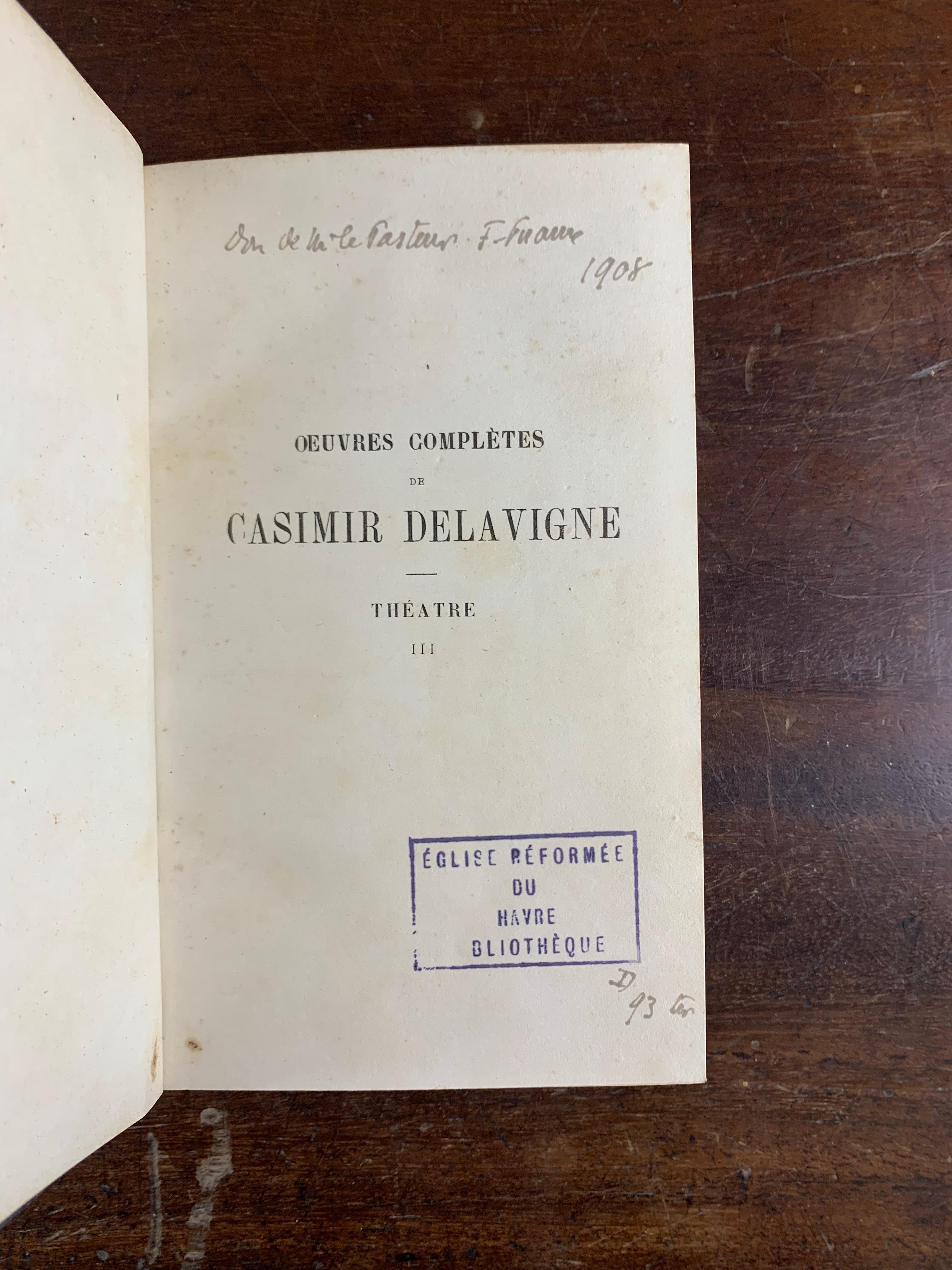 Set of Plays by Casimir Delavigne Dating from the 19th Century, France For Sale 3