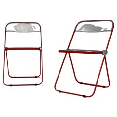 Set of "Plia" Chairs by Giancarlo Piretti for Castelli, 1970s