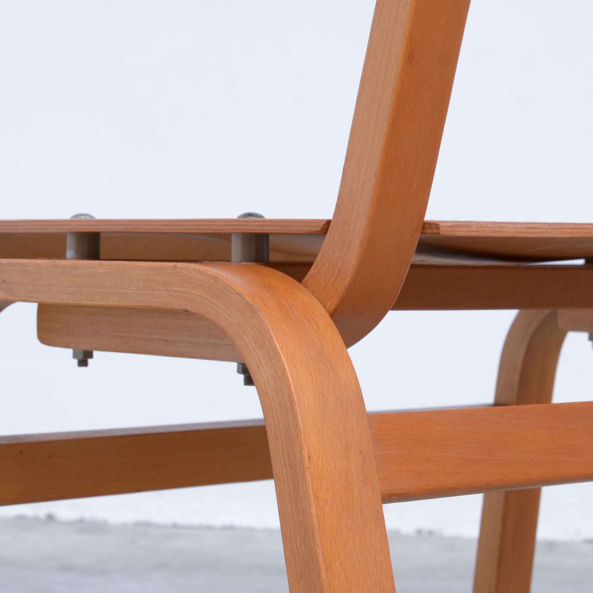 Set of Plywood Dining Chairs of the 1960s 4