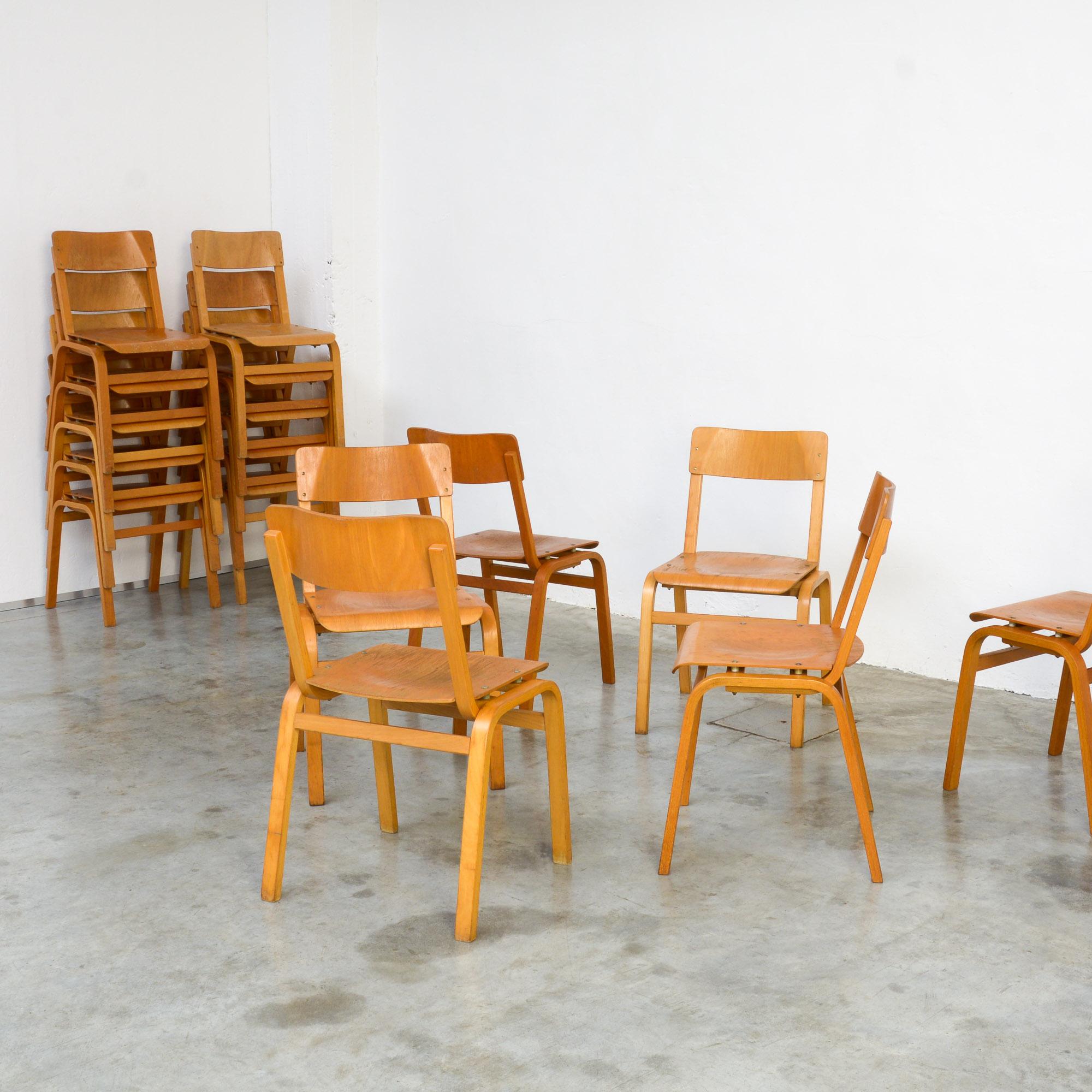 Set of Plywood Dining Chairs of the 1960s 7