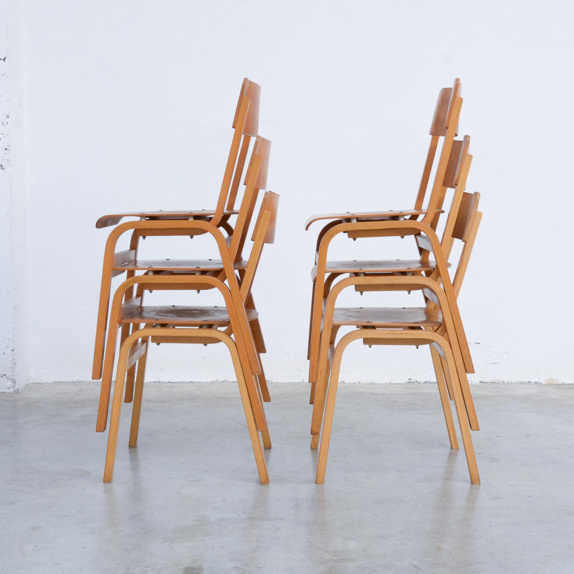 Set of Plywood Dining Chairs of the 1960s 8