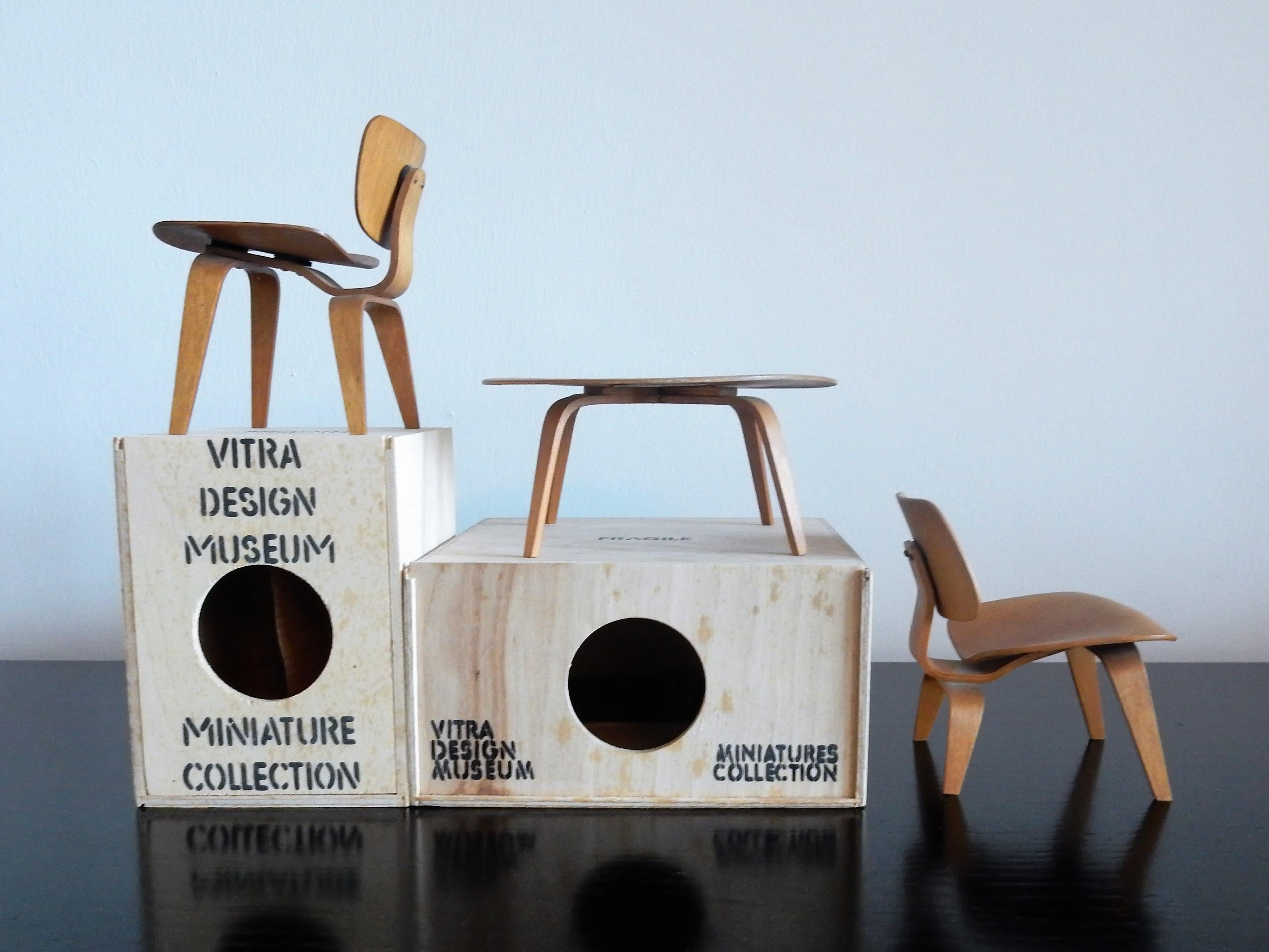 Swiss Set of Plywood miniatures by Charles & Ray Eames for Vitra, Switzerland