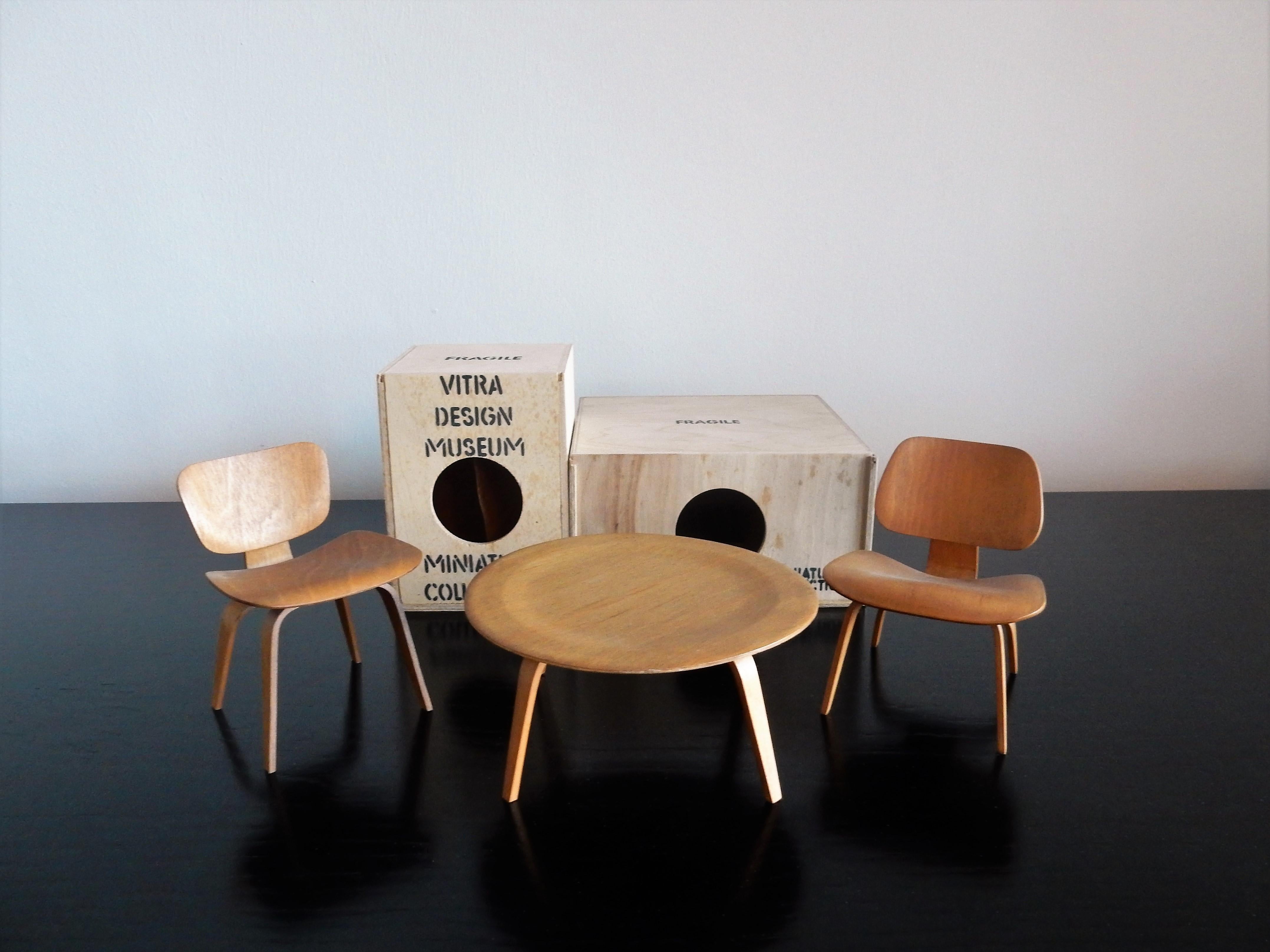 Laminated Set of Plywood miniatures by Charles & Ray Eames for Vitra, Switzerland