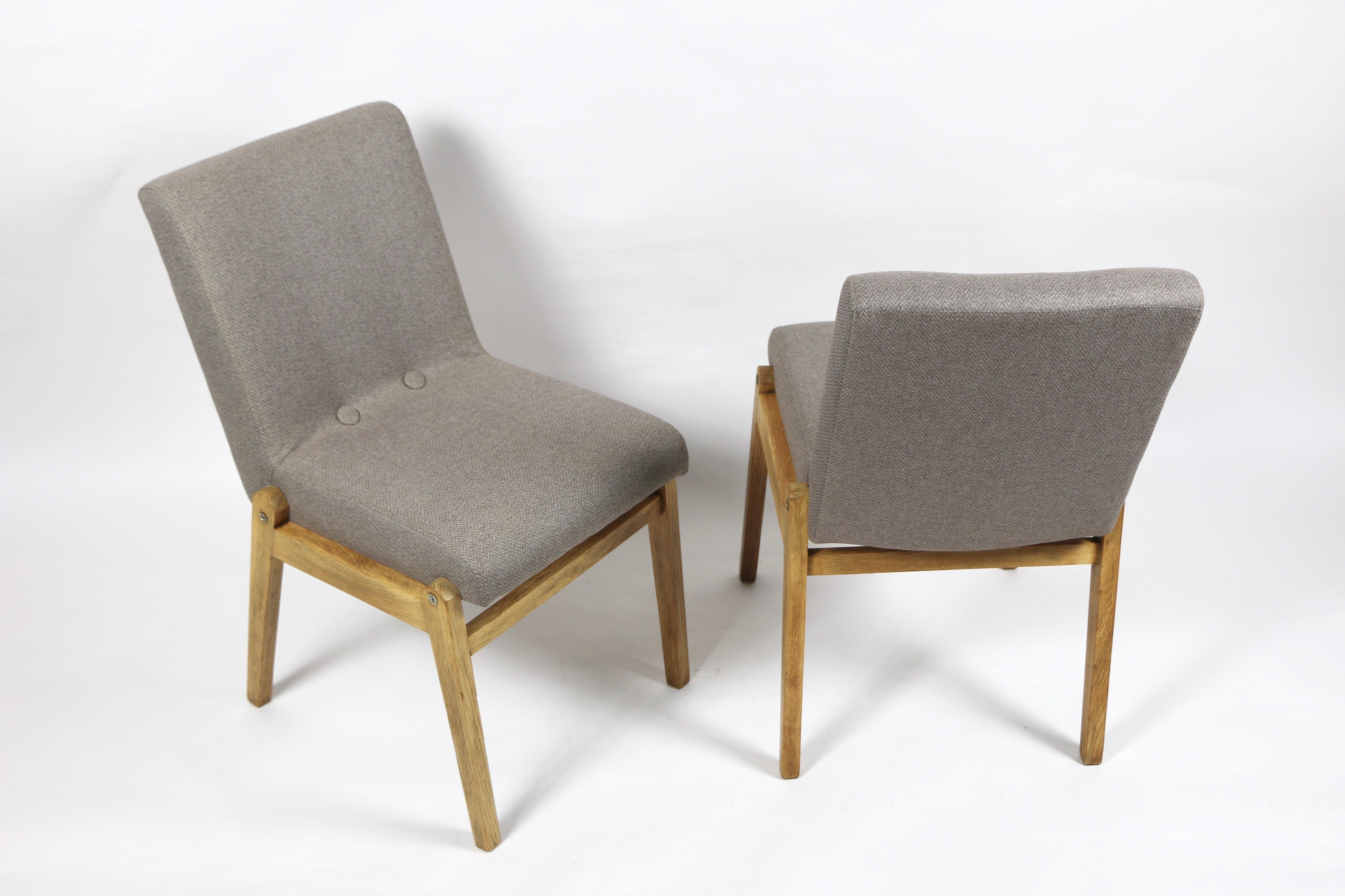 Mid-Century Modern Set of Polish Velvet Aga Chairs from 1970s For Sale