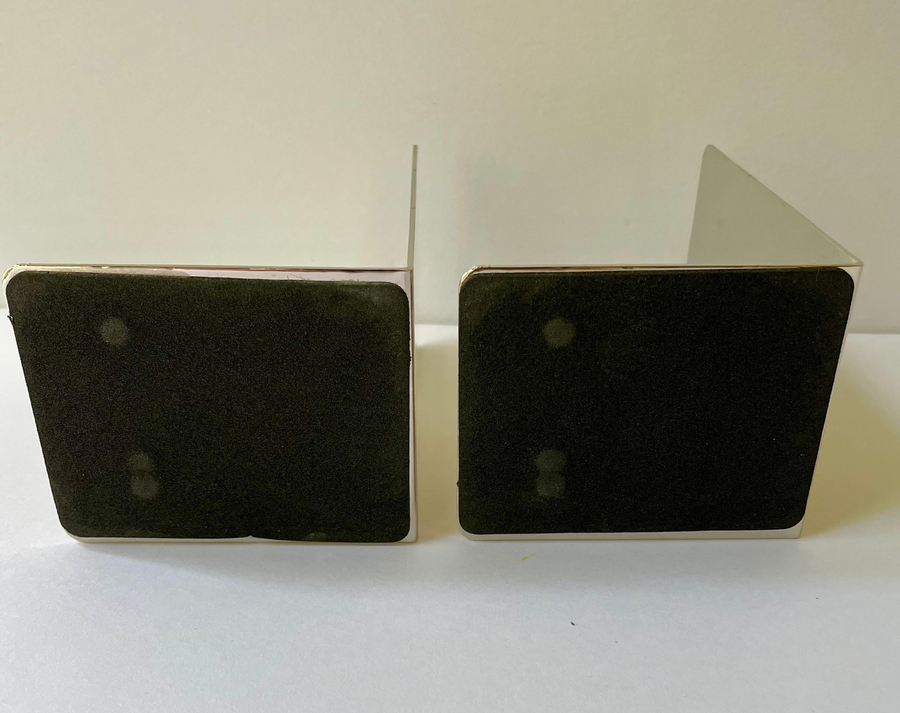 Set of Polished Brass and Chrome Tennis Racket Bookends For Sale 2