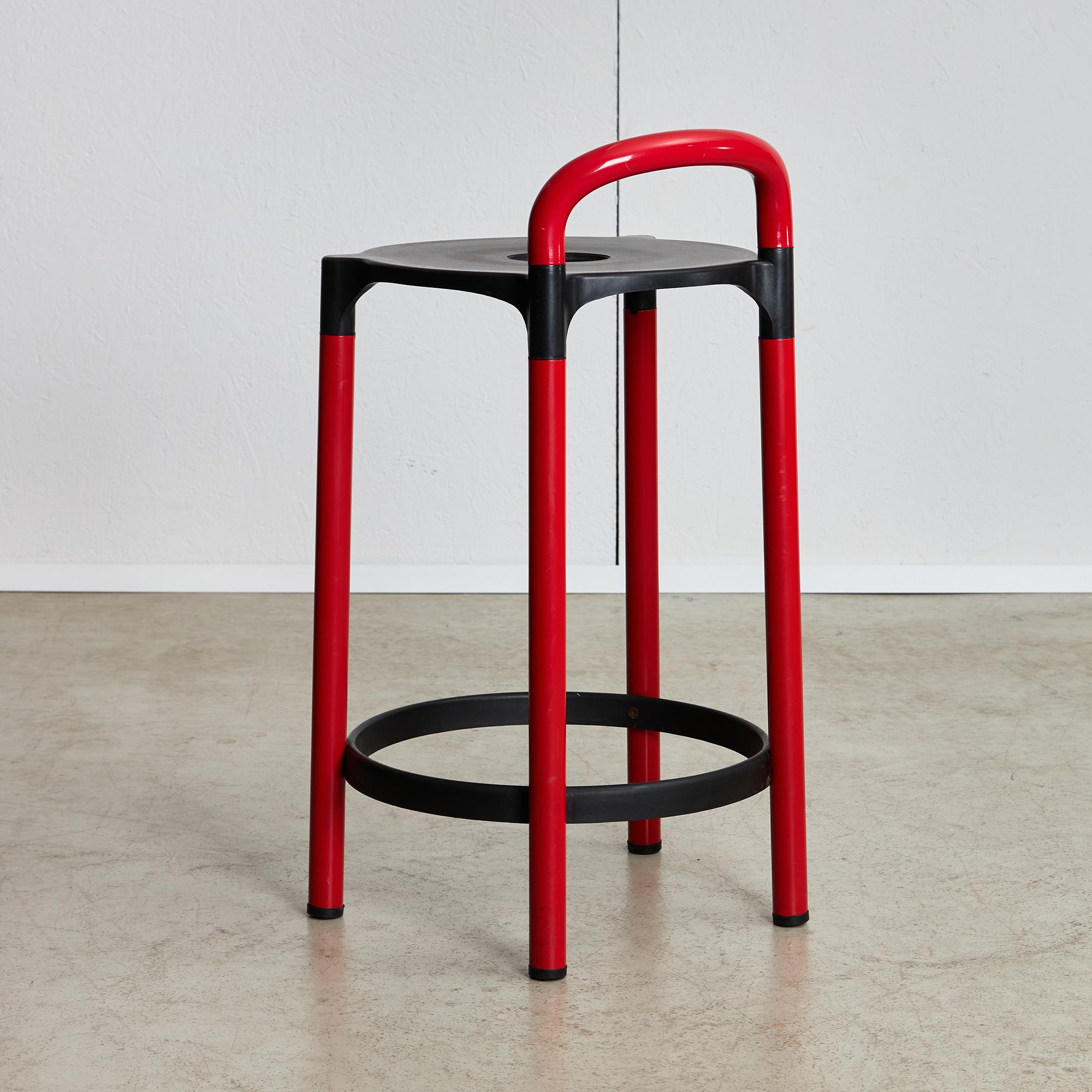 Set of Polo Bar Stools by Anna Castelli Ferrieri for Kartell, 1979 In Good Condition For Sale In Budapest, HU