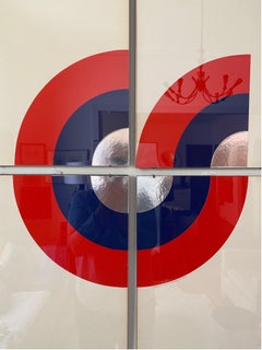 Ensemble de quatre sérigraphies Op Art Pop Art originales signées Bullseye 1970