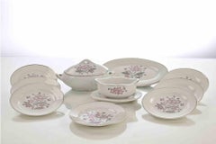Set of Porcelain Dishes and Tureens by Richard Ginori, 1940s