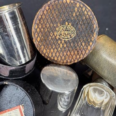 Set of Portable Hunting Whiskey Shot Glasses and Flask Collection