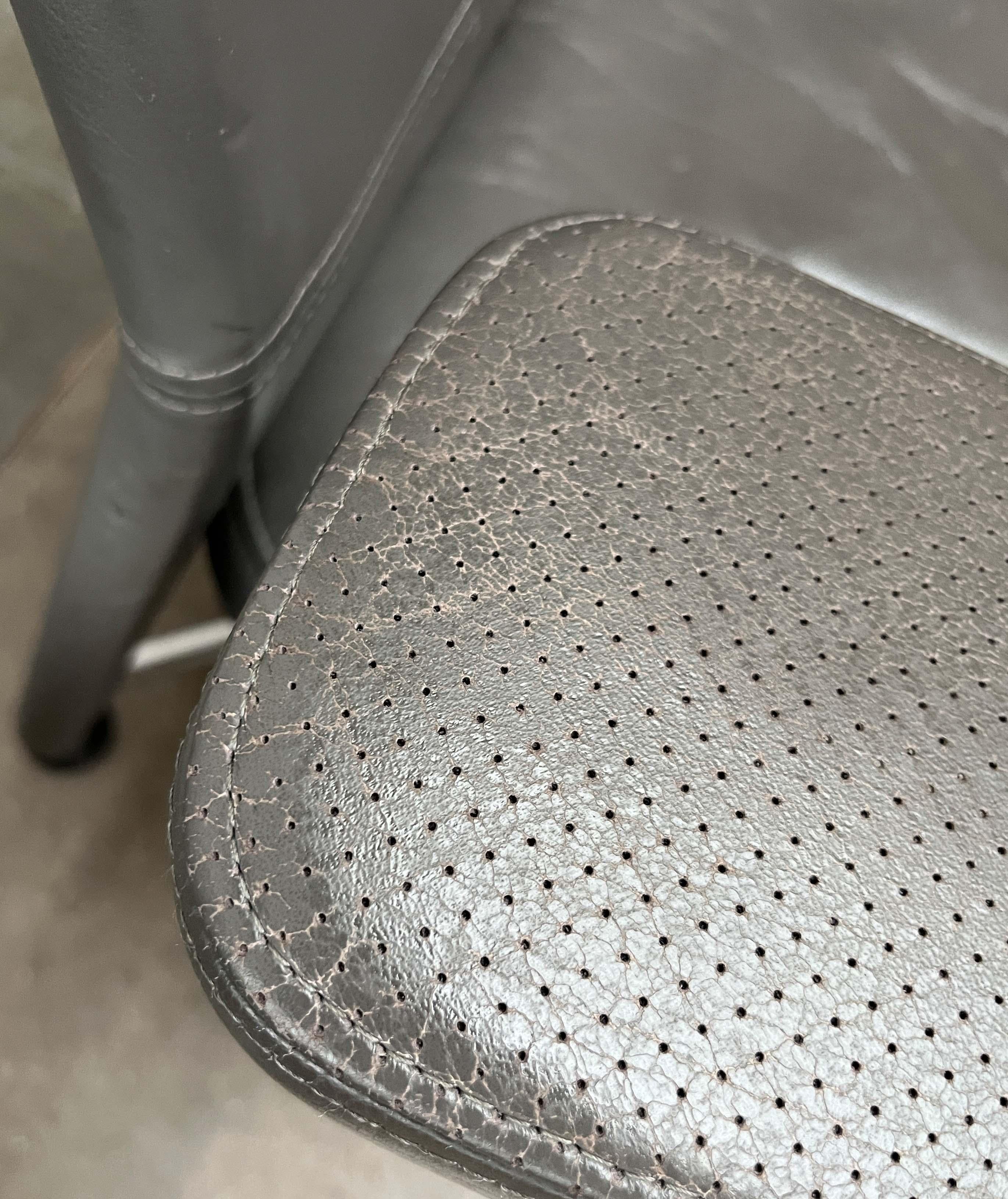 Set di poltrone girevoli postmoderne in pelle AC2 di Antonio Cittero per Vitra anni '90 in vendita 13