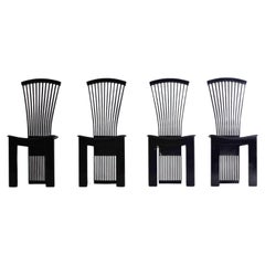 Set postmoderner „Fan“-Stühle von Pietro Costantini, Italien 1980er Jahre