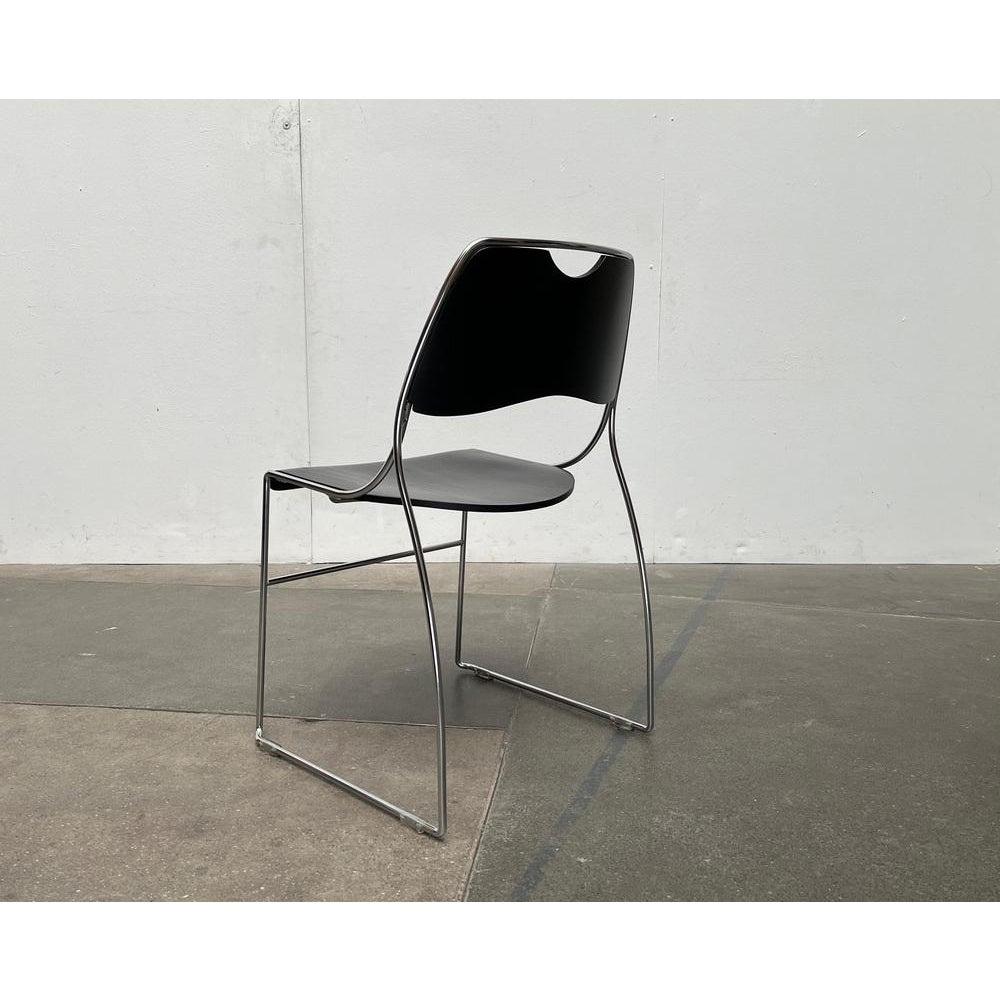 Set of Postmodern Minimalist Stacking Chairs, 1980s For Sale 2