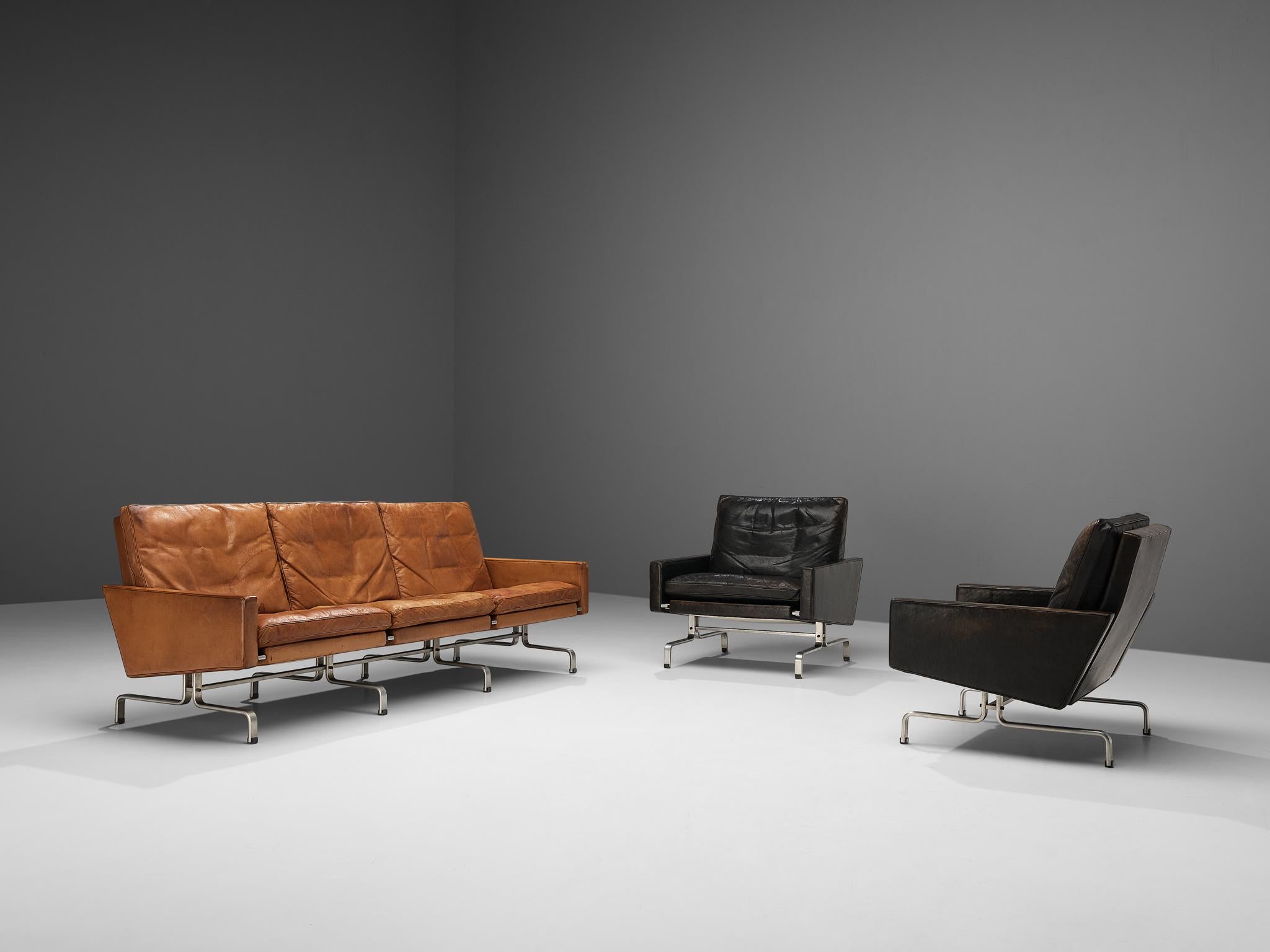 Set of Poul Kjaerholm 'PK31-1' Lounge Chairs and PK31 Sofa in Leather 4