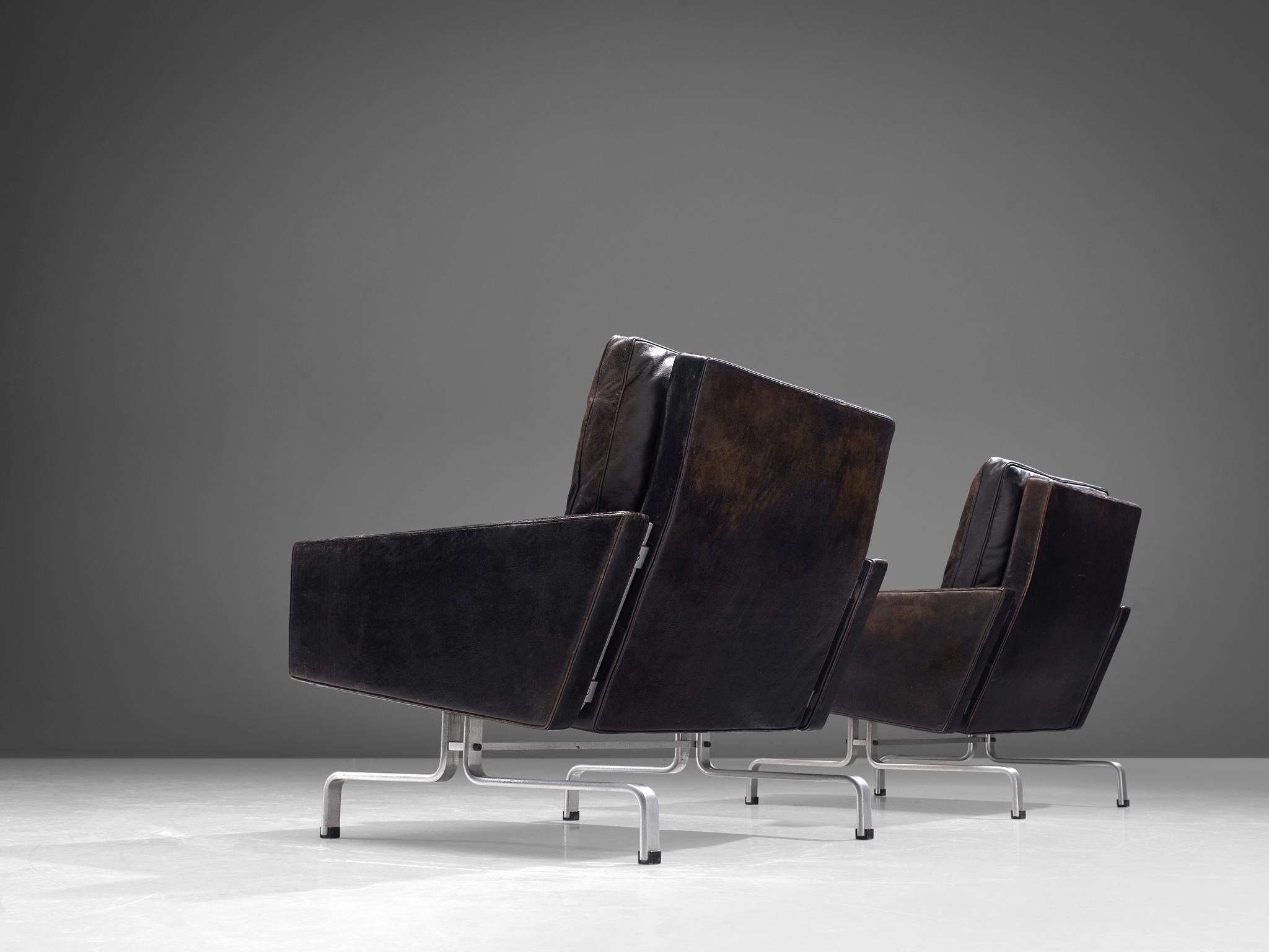 Mid-20th Century Set of Poul Kjaerholm 'PK31-1' Lounge Chairs and PK31 Sofa in Leather
