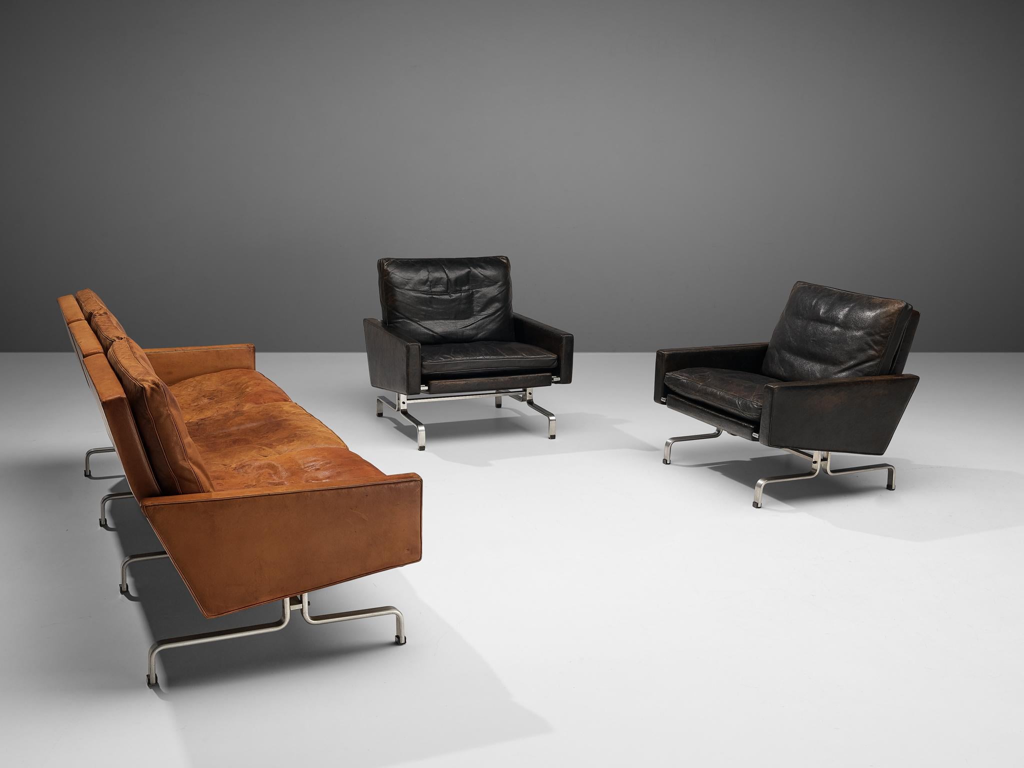 Set of Poul Kjaerholm 'PK31-1' Lounge Chairs and PK31 Sofa in Leather 1