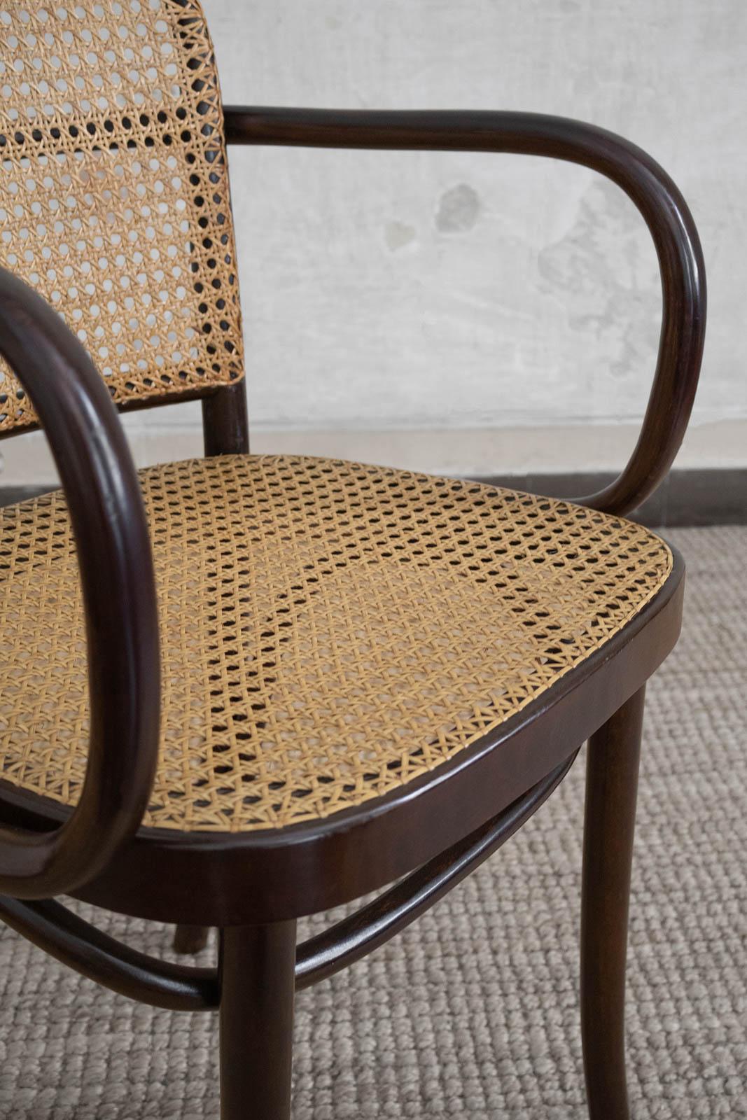 Paglia Set di sedie Praga di Josef Hoffmann per Thonet - primi anni del 1900 in vendita