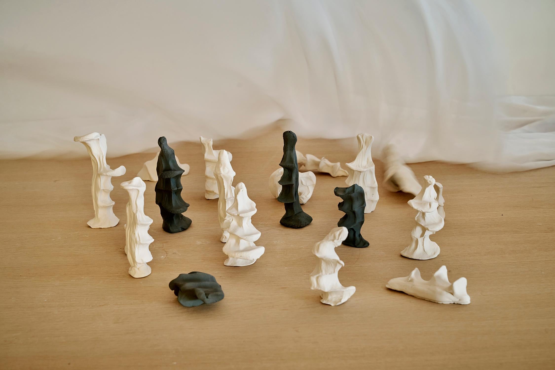 Set of Primitive Sculpture by Jean-Baptiste Van Den Heede
Unique piece
Dimensions: W 1 x D 1 x H 7-15 cm
Materials: Clay.

Study of 