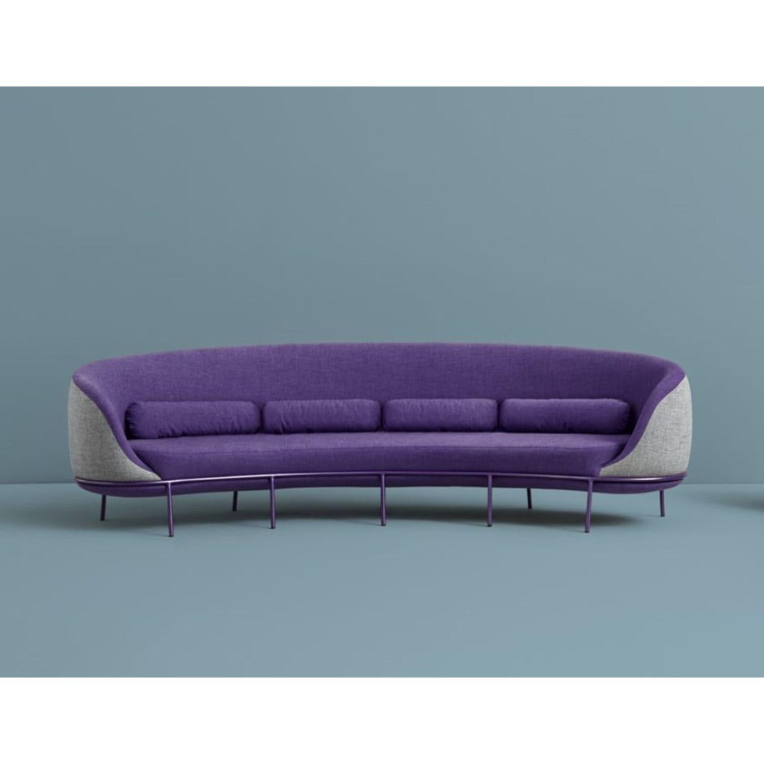 Set aus lila und grünem Nest-Sofa von Pepe Albargues (Stahl) im Angebot