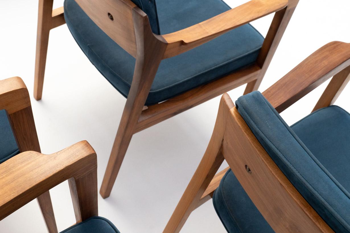 Set of rare armchairs by Jules Wabbes, Belgium 1960's For Sale 5