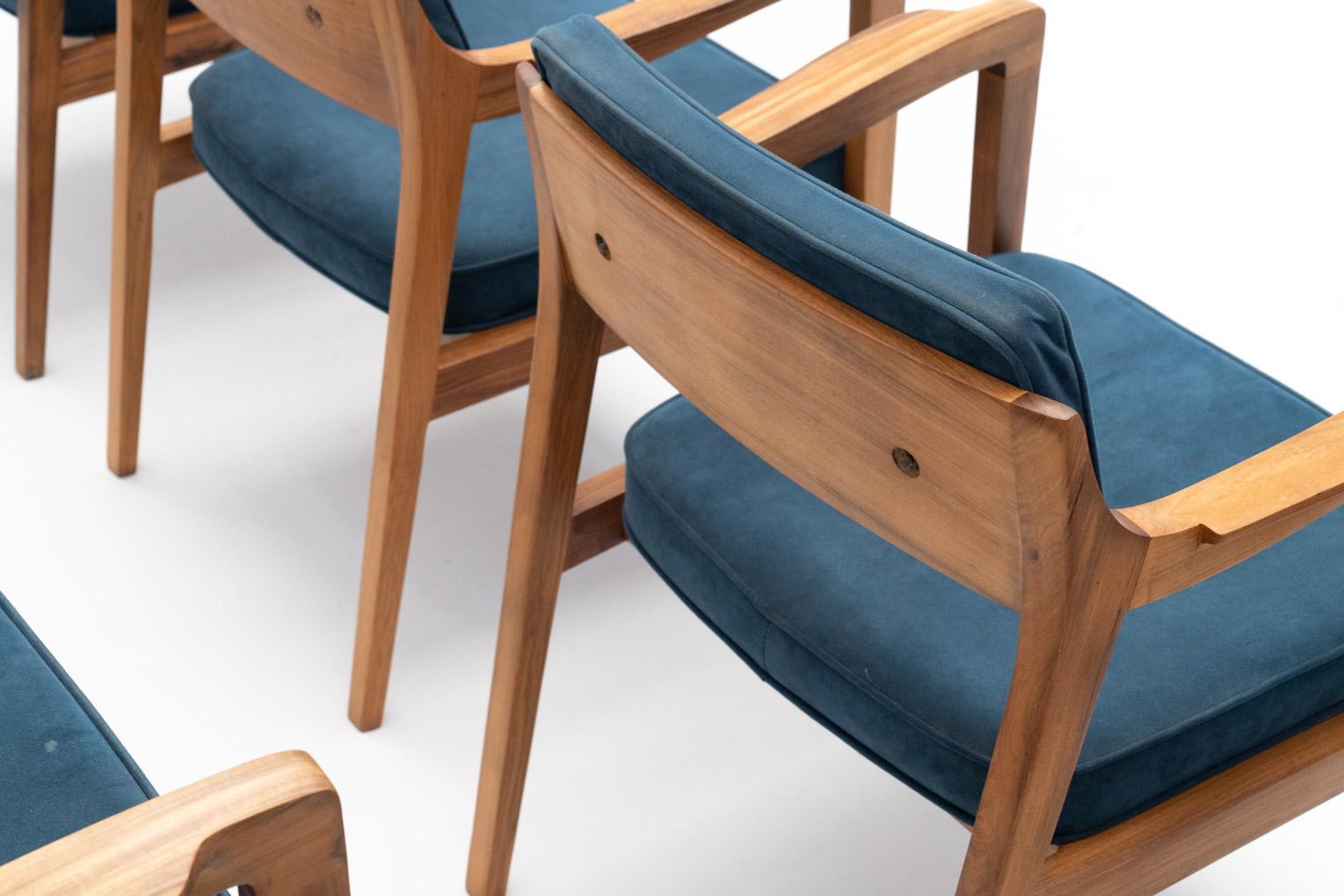 Set of rare armchairs by Jules Wabbes, Belgium 1960's For Sale 6