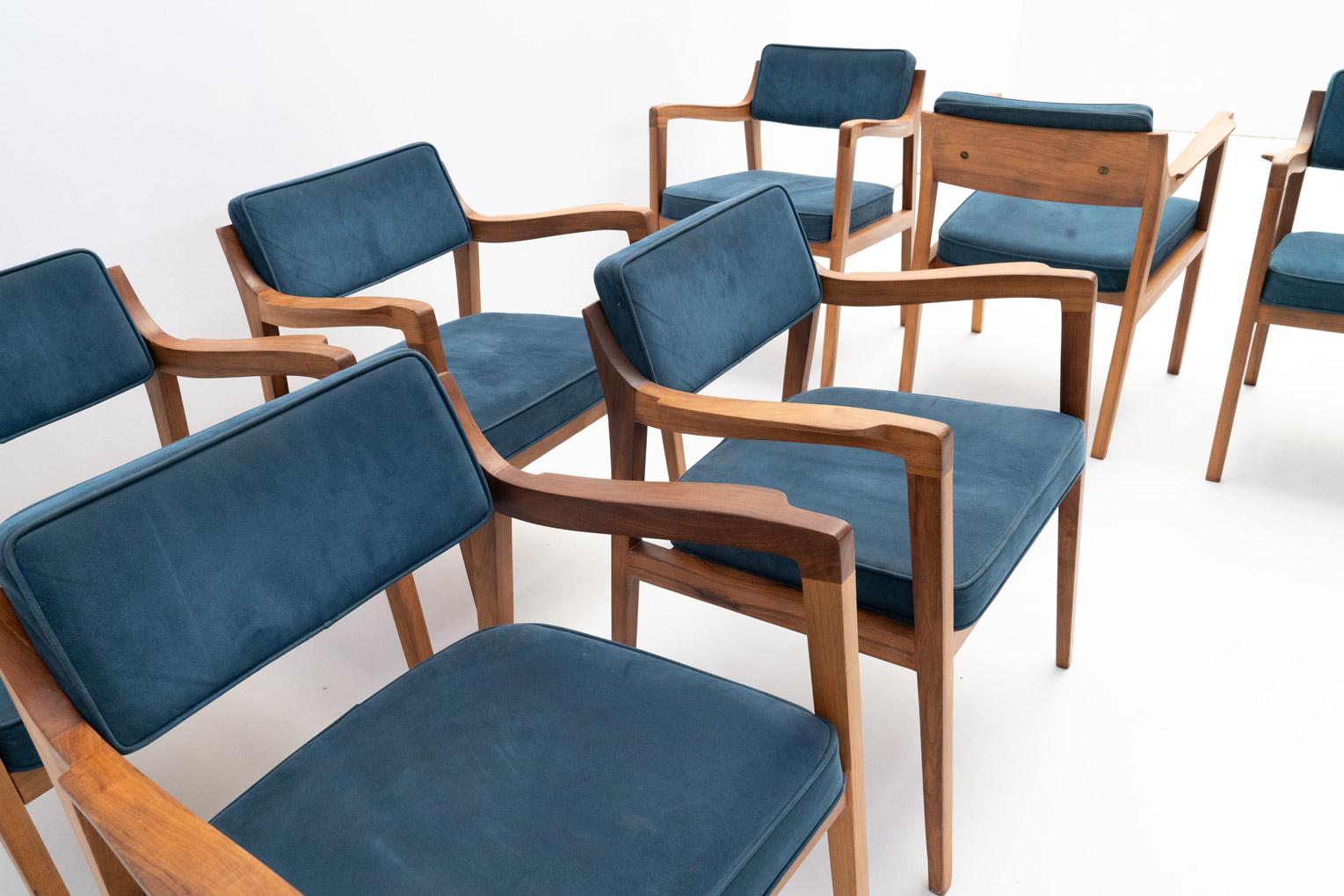 Belgian Set of rare armchairs by Jules Wabbes, Belgium 1960's For Sale