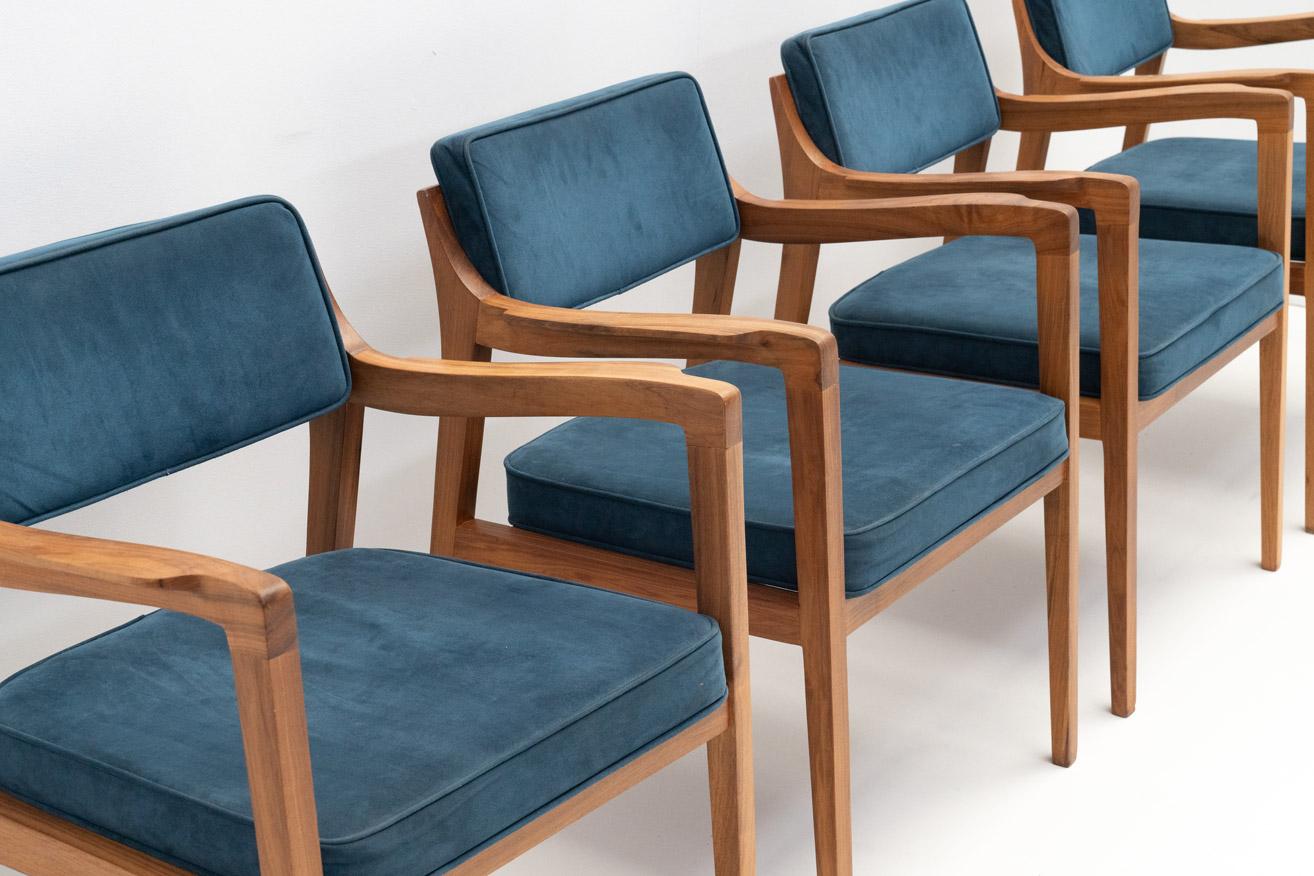 Set of rare armchairs by Jules Wabbes, Belgium 1960's For Sale 1